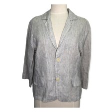 CP Shades Women’s Linen Lagenlook Lightweight Blazer Boho Coastal MADE IN USA M