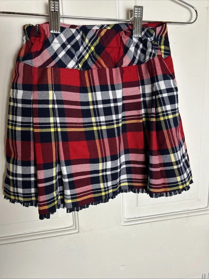 Hartstrings Kilt Plaid Skirt, Net Detail, Holiday, Built In Shorts, Girls 6 - Image 3 of 4