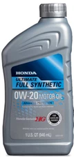 Genuine Honda Ultimate Full Synthetic 0W-20 Motor Oil - Case of 12 - 08798-9137