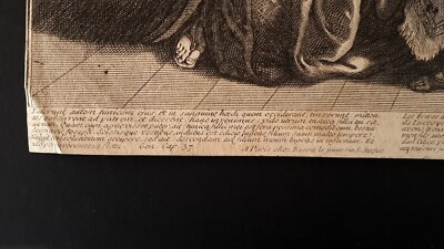 Estampe Ancienne Rare Du XVIIIème Siècle - Gravure Religieuse Sur Papier Vergé Représentant Les Frères Joseph Et Jésus - État Moyen, Marges Petites Avec Défauts