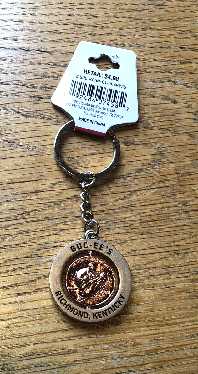 Buc-ee's Logo Spinner Keychain, Key Ring - Richmond Kentucky Store