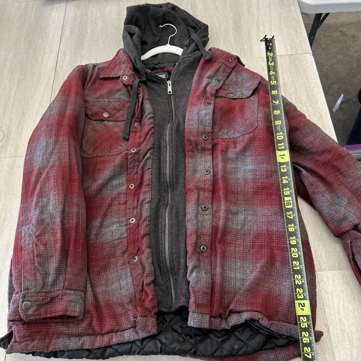 SEE-THROUGH CHECK OVER SHRIT JACKET クラネ Berkley Jensen Hooded Flannel Quilted Shirt Jacket Zip Shacket