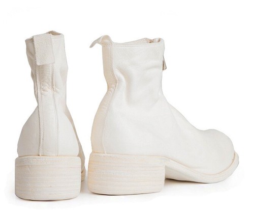 GUIDI Women’s PL1 40mm Front Zip Horse Leather Ankle Boots White 41 / 11 US NEW - Picture 7 of 24
