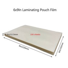 6x9In Laminating Pouch Film 100 Sheets/Pack Clear Thermal Hot Laminating Film