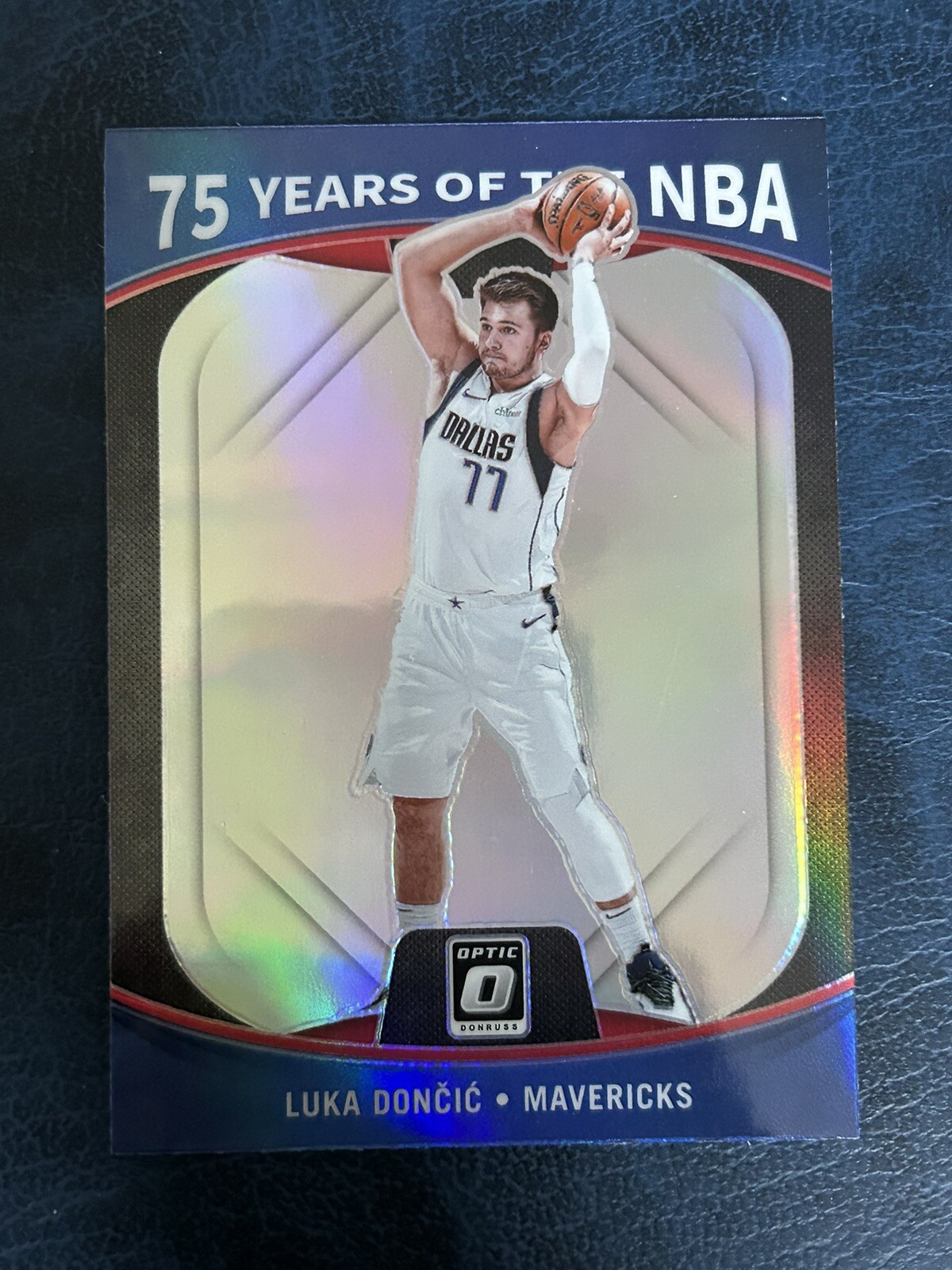 2021-22 Donruss Optic Luka Doncic 75 Years of the NBA Silver Holo Prizm 26 Sp