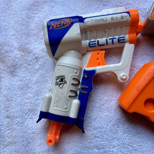 NERF FalconFire AccuStrike, Barrel Break1X-2, N-Strike Elite Triad EX-3+26 Darts - Picture 5 of 10