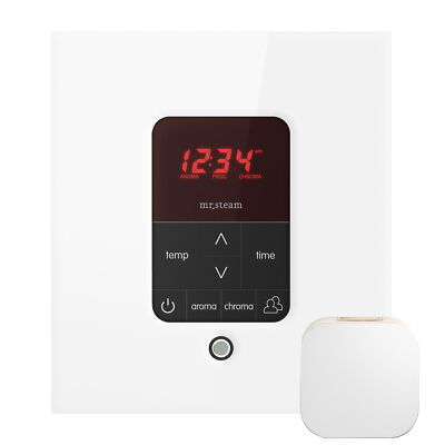 Mr Steam iTempoPlus® Square Steam Shower Control in White wPolished ...