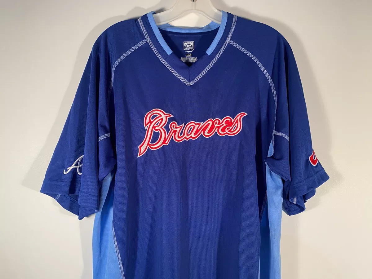 Majestic Cooperstown Collection MLB Atlanta Braves Jersey Men Size L