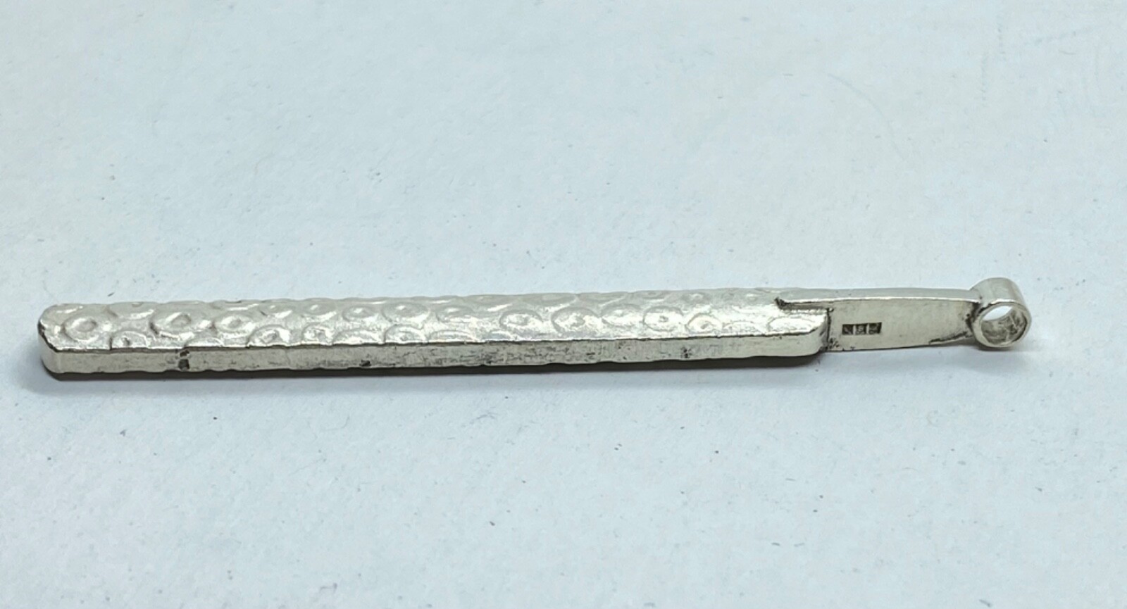 Solid Hallmarked Sterling Silver Elongated Patter… - image 4