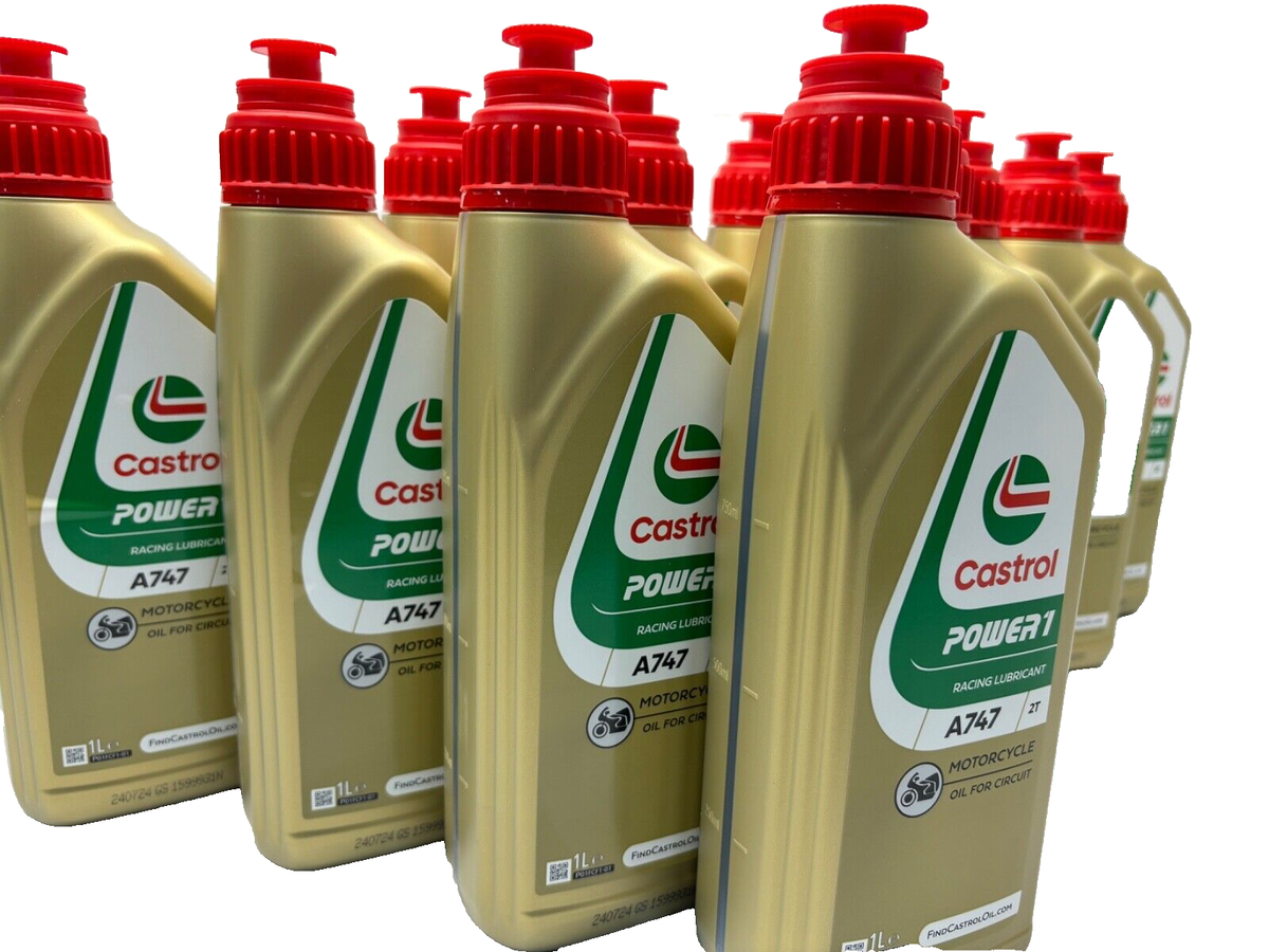 3 x Castrol Power 1 A747 Semi Synthetic 2 Stroke (2T) Engine Oil