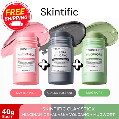 SKINTIFIC Bright Mask Clay Stick Skin Radiant Moisture Pore Acne - FREE SHIPPING