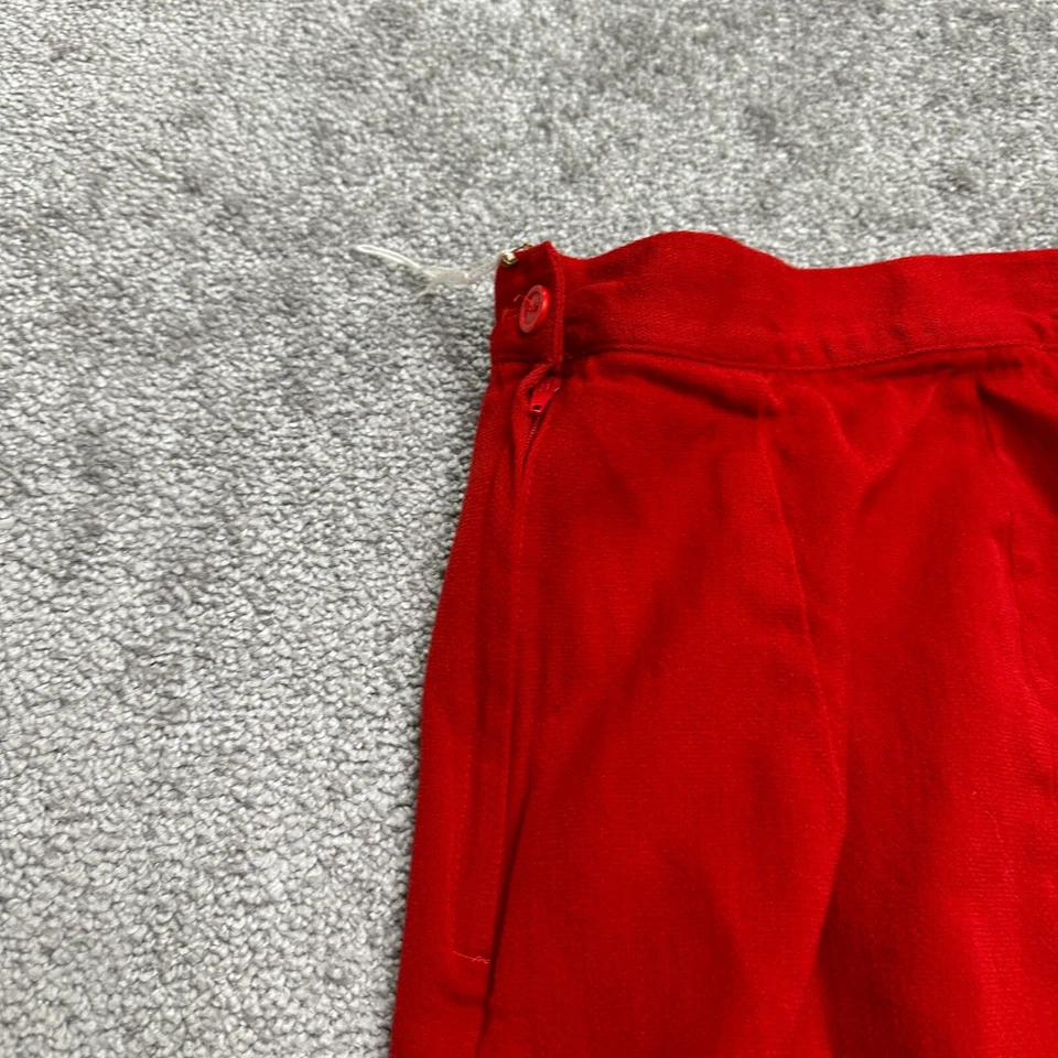 Alberto Makali Vintage Wool A-Line Midi Skirt Women 10 Red Lined Office 24x20.5 - Image 3 of 4