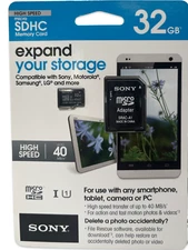 NEW & SEALED! SONY 32 GB Micro SDHC UHS-I Memory Card High Speed Fast Shipping
