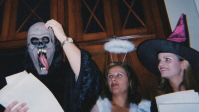 Group Of Pretty Women Festive Attire Masked 2000s Themed Event
