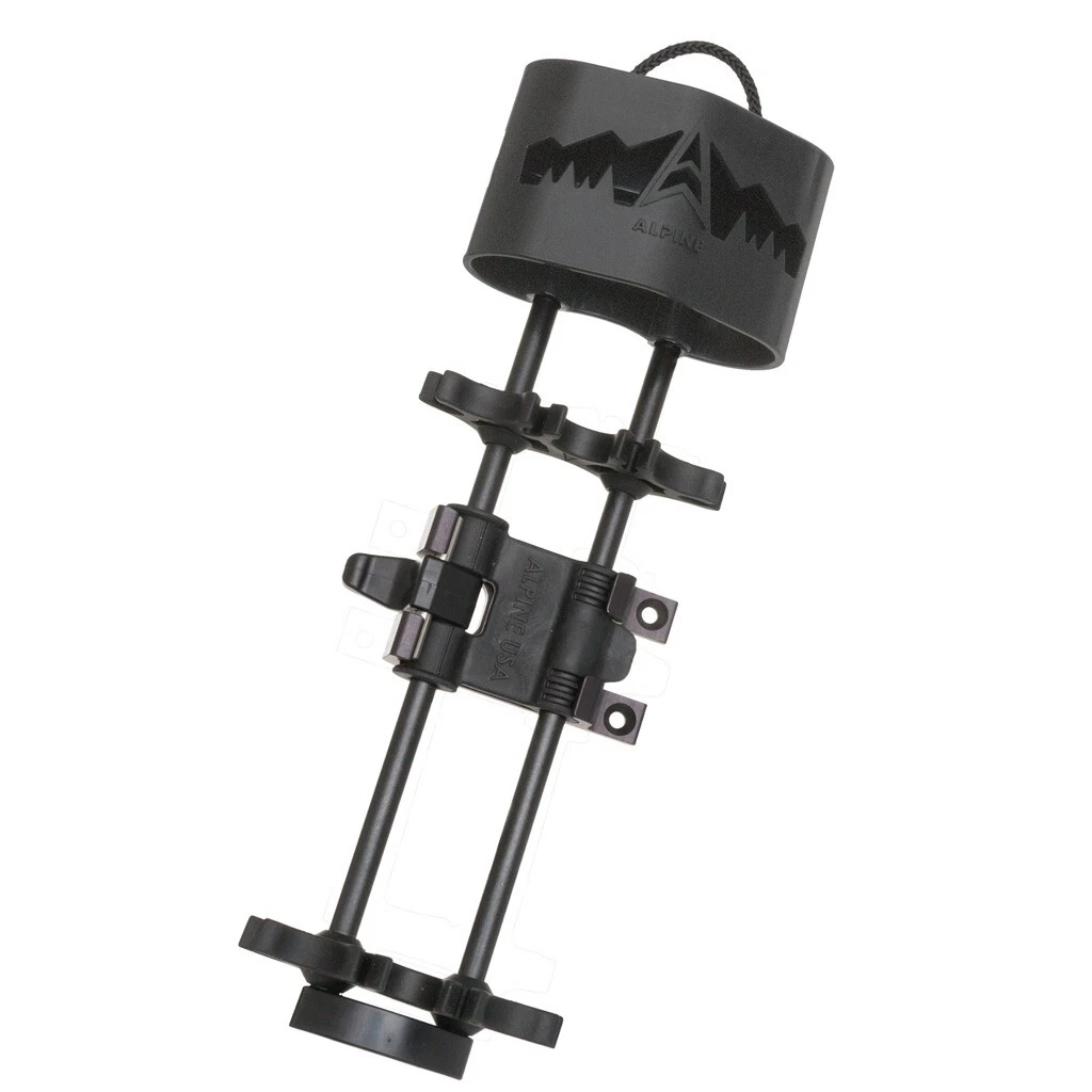 Carquois Alpine Archery Soft Loc – 3 Flèches – Compact Noir – Ambidextre
