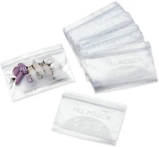 MEDca Pill Pouch Bag Reusable Plastic Organizer Bags, Size 3" X 2" - 200 Pack 