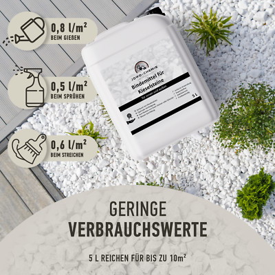 Mulch und Kies Bindemittel  Gartenwege Vorgärten Schotter Split Kiesbinder Stein