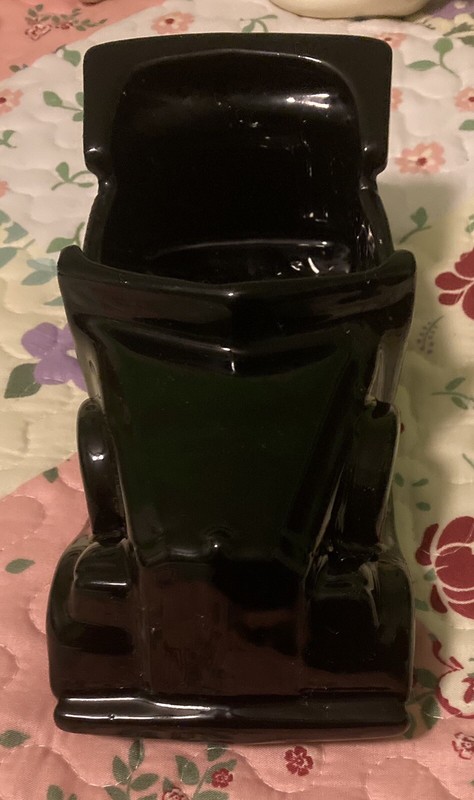 Vintage McCoy 532 Black Roadster Ceramic Planter