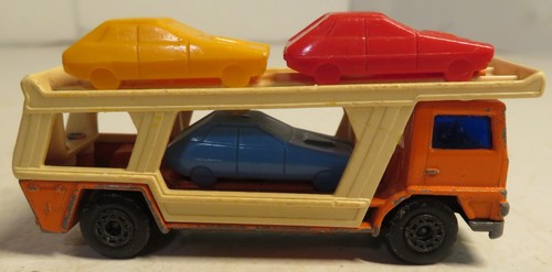 Vintage 1975 Matchbox Lesney SuperFast #11 Orange Car Transporter Truck England2 - 第 2/13 張圖片