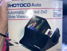 Auto Lighted 2X2 Portable Slide Viewer PHOTOCO 1 PHA 435 mm 126 cartridge slides