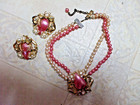 Miriam Haskelle VINTAGE 2 STRAND PIN & IVORY Faux PEARL Choker NECKLACE/ Earring — photo 2