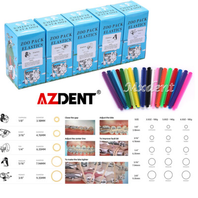 23Color Dental Orthodontic Elastic Bands Ligature Ties /Zoo Pack Elastics Rubber