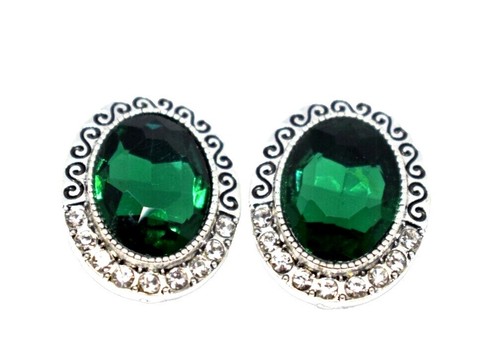 Philip Jones May  Emerald  Birthstone Necklace & Earrings Set Created With Zircondia Crystals - View #10