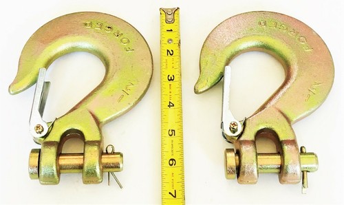 4 Goliath Industrial 1/2" KETTENGREIFERSCHLINGE SLIP HOOK LINK FEDERRIEGEL G70 CSH12 - Bild 2 von 3