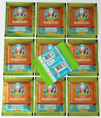 Panini EURO 2020 Tournament Edition - 10 Tüten grüne Kaufversion RAR LIDL