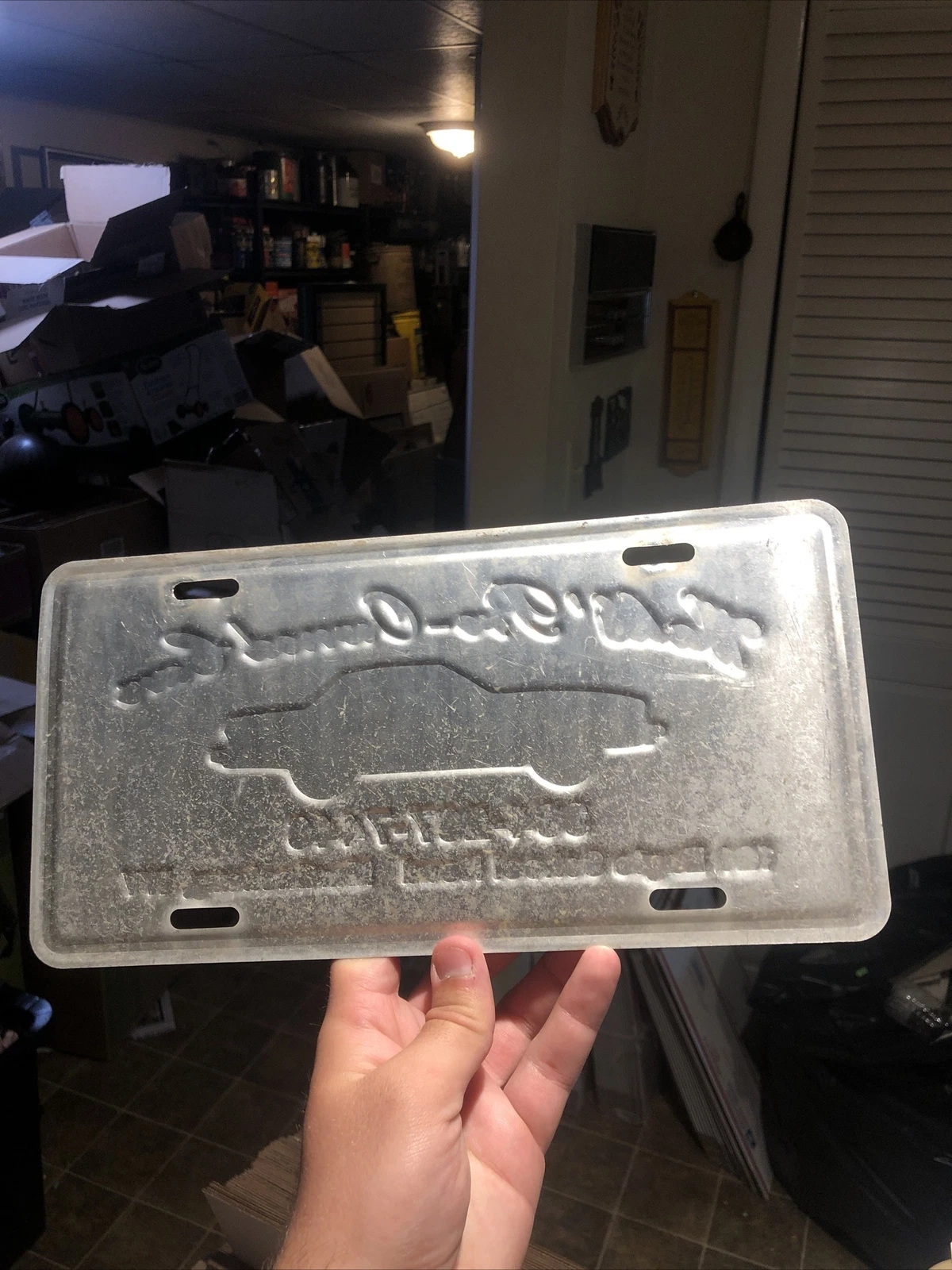  1980s used cars dealership license plate souvenir martinsburg wv wva 