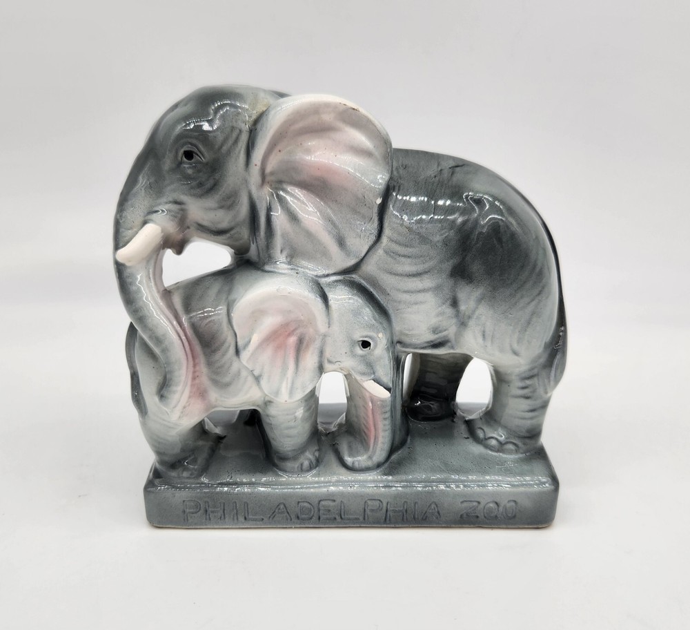 Vintage Phil Zoo Souvenir Ceramic Elephants