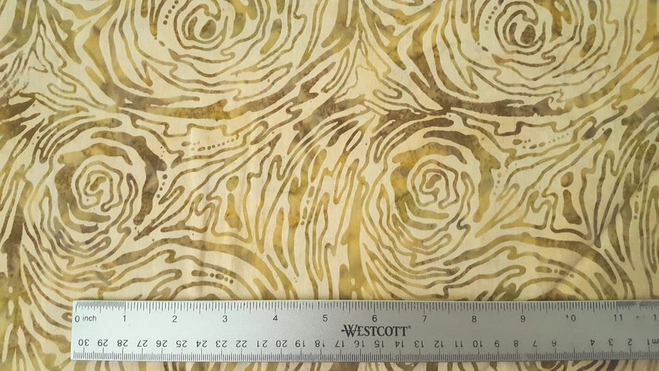 Ocean Tides Bali Batiks BTY Benartex Wood Grain Natural Tan - Image 2 of 3