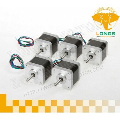 Stepper Motor 5PCS Nema17 0.9° 4leads 2.3A 0.4N.m 17HM5424 LONGS-MOTOR *p0