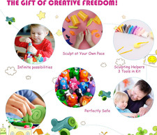 Air Dry Modeling Clay Kit - 24 Colors with 3 Sculpting Tools - Magic Foam Cla...