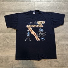 Vintage 1991 Single Stitch T-Shirt Graphic Print Adults Size L - Made in USA