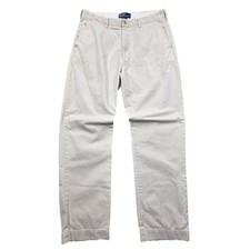 Vintage Polo Ralph Lauren Classic Chino Pants Flat Front Khaki Tan Mens 36x34
