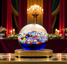 STRATHEARN PAPERWEIGHT P14 Closepack Carpet Millefiori SCOTLAND 1968 (see descr)