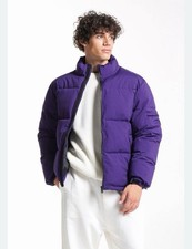 Zara Men's Bold Purple Puffer Jacket