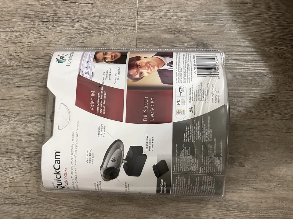 New Basic Portables USB Logitech QuickCam Notebook/Laptop For Older PC Computer - Image 2 of 3