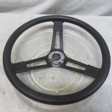 Vintage Grant Gt Steering Wheel Black Foam Grip Slotted Three-spoke Design Vintage Grant Gt Steering Wheel Black Foam Grip Slotted Three-spoke Design