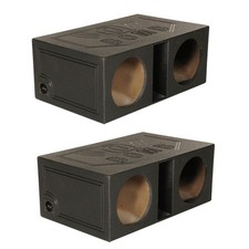 Q-POWER QBOMB 12" Dual Vented Ported Car Subwoofer Sub Box Enclosure 2 Pack