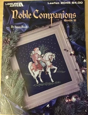 Noble Companions Santa with Horse & Polar Bear Cross Stitch Pattern Leisure Arts