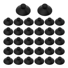 32PCS 20mm Dia Black Aquarium Suction Cup Clips, Soft Rubber Fish Tank Attach...