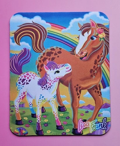 Lisa Frank Horse Rainbow Chaser & Lollipop Mouse Pad NEW Office/Game Accessories