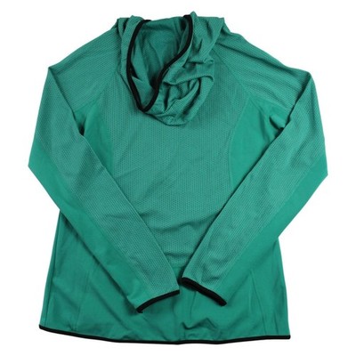 Cali Sport Hooded Jacket Womens M Green Full Zip Activewear