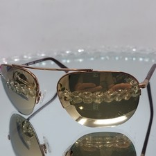 REVO ANNIKA Sunglasses Rose Gold POLARIZED Champagne Gold Lens 1201 14 CH NEW