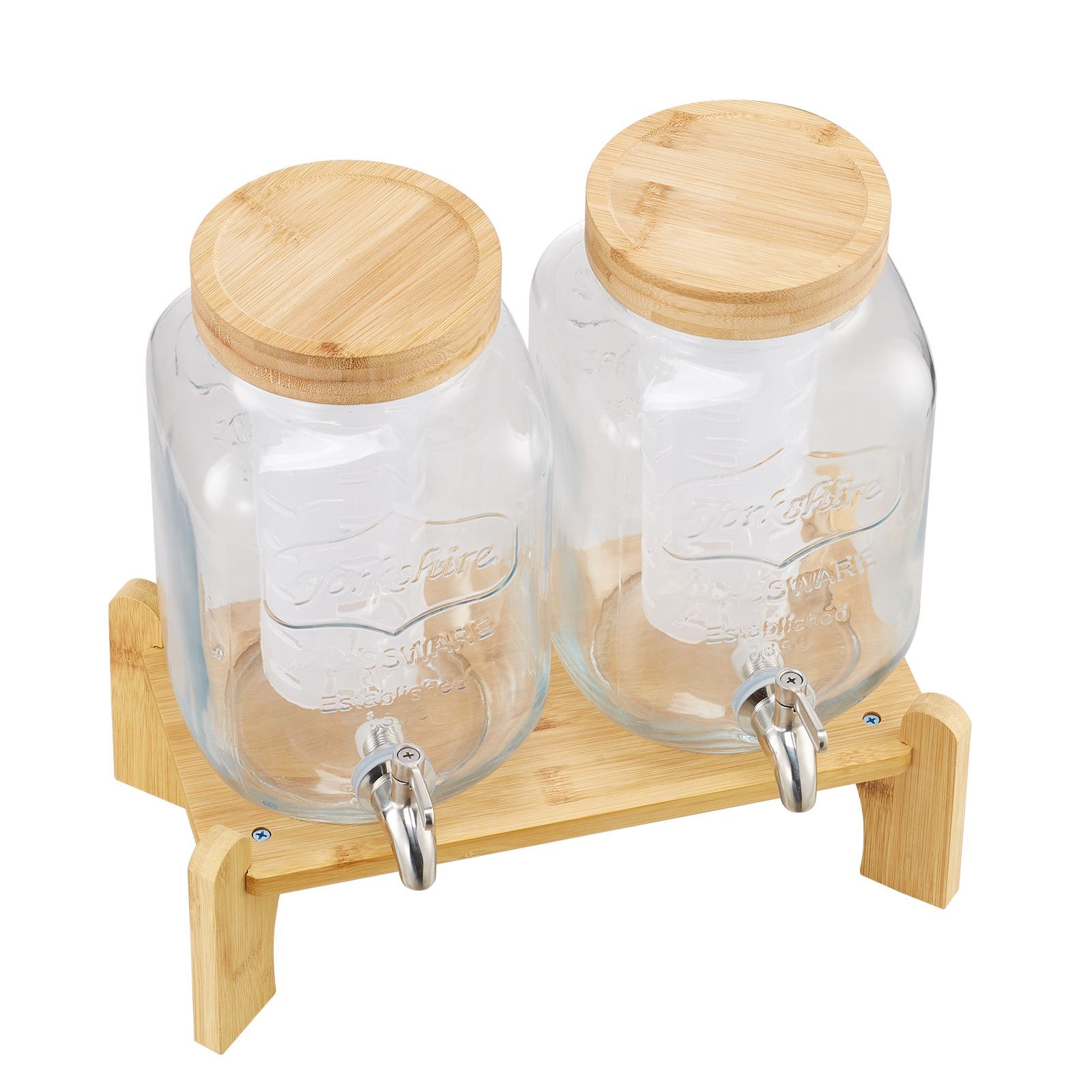 Beverage Dispenser, 2 Pack 1 Gallon Drink Dispensers for Par