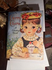 Vintage 50 s Cherry Charm Coloring Book- Unused- deluxe 14 inch version