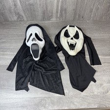 2 Vintage Scream Halloween Masks By Easter Unlimited EUC Horror movie