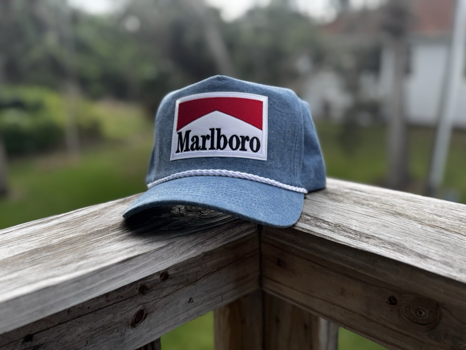 Denim Color With White Rope Snapback